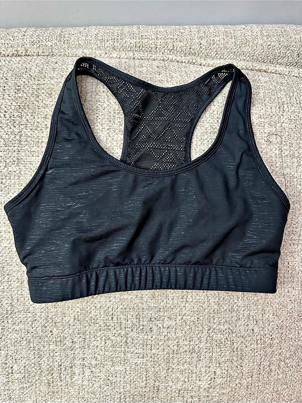Zyia Active Black Geometric Sports Bra